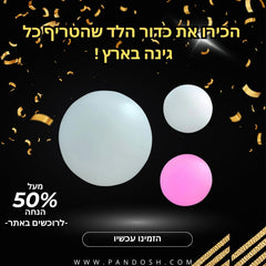 כדור הלד לגינה מחליף צבעים דגם NW1