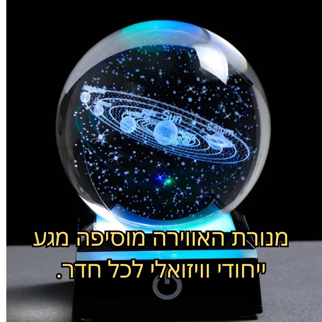 מנורת כדור הארץ 3D